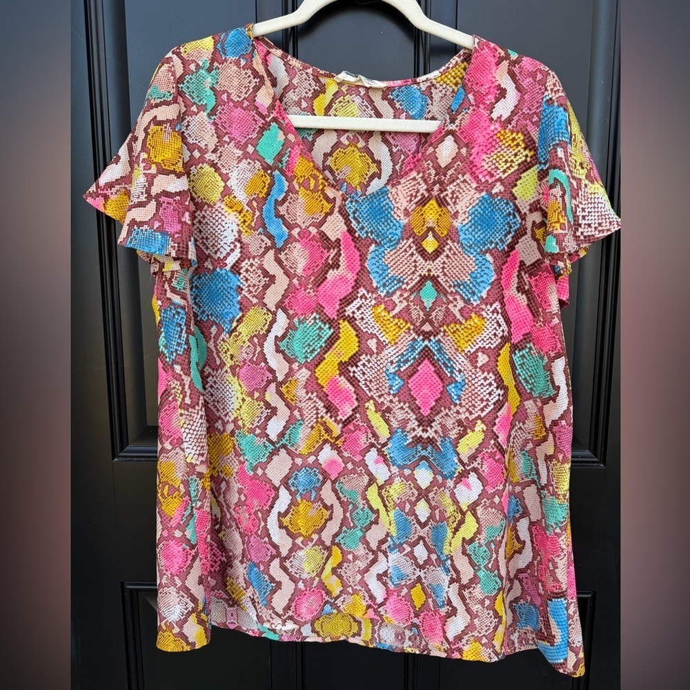 Colorful Snake Print Women's Top